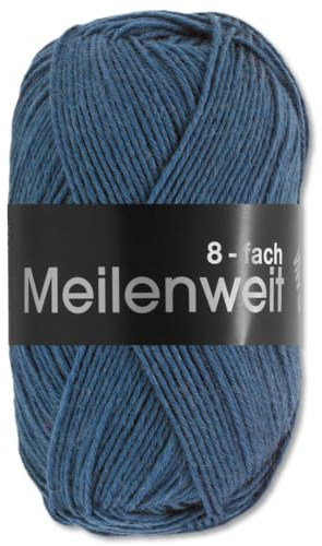 Frida's Wollhaus Lana Grossa 150 g Meilenweit 8-fach 150 Sockenwolle Stricken Garn 16 Farben (9614 | Jeans)