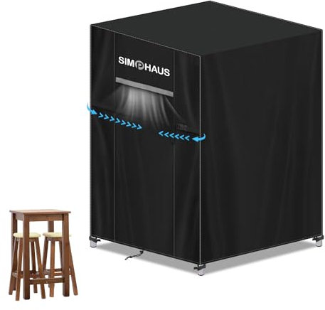 SIMPHAUS Copertura Sedie da Giardino Impilabili Telo Coprisedie da Esterno Impilabili Copertura per Sedie da Giardino Impilabili Impermeabile Copertura Sedie da Esterno Anti-UV 70x70x120/120cm