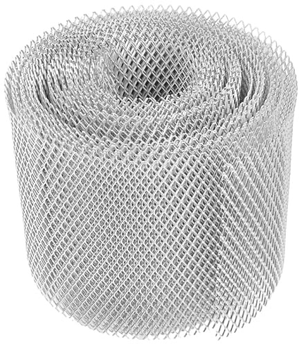 Homoyoyo Edelstahl Dachrinnenschutz Rolle 6m x 15cm – Laubschutz Gitter für Dachrinnen,Anti-Maschensieb,Schutz vor Blättern&groben Rückständen – Robust, Rostfrei, Einfache Installation 1 Rolle