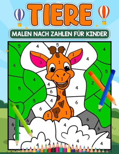 Malen nach Zahlen Kinder ab 5 6 7 8 Jahre Jungs und Mädchen Lebensraum Tiere - Tierwelt ,Malen nach Zahlen Erwachsene Jugendliche Malen-Nach-Zahlen ... Kreativität und Spaß Geschenkidee für Freunde