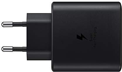 Samsung Chargeur USB C, Adaptateur Secteur 25W Ultra Rapide, Charge Rapide, Samsung Chargeur Original, sans câble, Noir