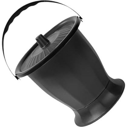 HANABASS Toilettes Portables Adultes en Plastique Noir Couvercle Hermétique Pot de Chambre Compact Léger Urinoir Pratique pour Maison Voyage et Soins aux Personnes Âgées ou Handicapées