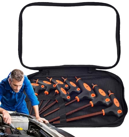 YNPQTDS Juego de llaves Allen con mango en T, 8 piezas, llave Allen de doble extremo, juego de llaves hexagonales de brazo largo, para muebles de hogar al aire libre, bicicleta, garaje, mecánico