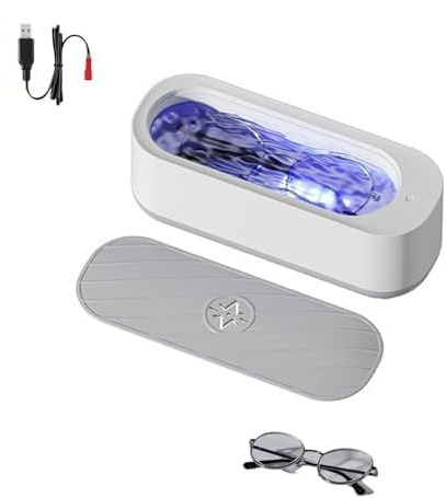 Cestmagu Corvante Clearzy Ultrasonic Cleaner, Professional Sonic Cleaner with One-Touch Operation, Portable Ultrasound Cleaner for Rings, Glasses, Jewelry, Dentures Cleaner, Rechargeable