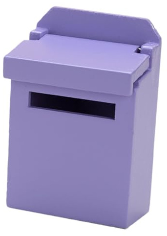 lopituwe Boîte pour aux Lettres Miniature en Bois, Accessoire pour Maison de poupée, échelle 1/12. Modèle réduit de Meuble, Violet, 4.2 x 2. x 6.4 cm