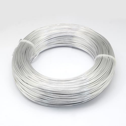 DanLingJewelry 4 Gauge 32,8 fot silver aluminiumtråd 5 mm rund metall böjbar hantverkstråd i aluminium för gör-det-själv skulptering, cykel, modellering, hantverk