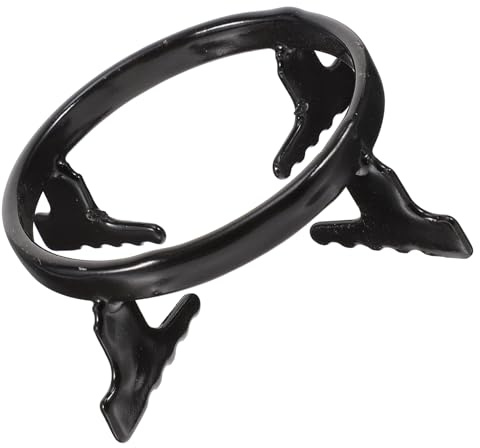 TOYANDONA Support à Café en Fer Noir pour Cuisinière à Gaz Support Rond pour Cafetière Moka Accessoire la Cuisine Compatible Ustensiles Cuisson pour Plaque Cuisson Gaz