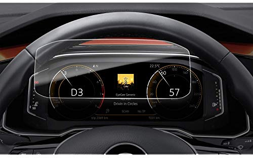 LFOTPP 10,25 Pouces Film de Protection de Instruments Compatible avec V W Tiguan 2 MK2 GTE Allspace Digital Cockpit Pro, 9H Anti-Rayures Verre Trempé Film Protection d'écran Instruments Accessoire