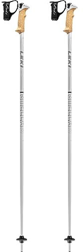 LEKI Unisexe -Adult Stella S Bâtons de Ski pour Femme, Blanc/Noir/Argent, 1