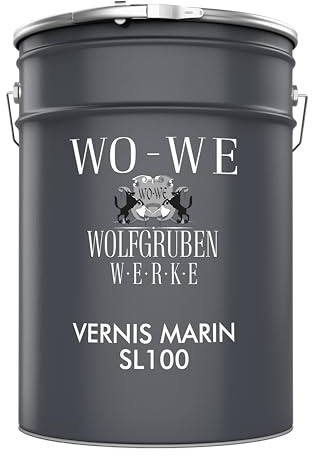 WO-WE Vernis Marin bois SL100 - Ultraprotection aux Intempéries UV - Satiné - Bleu - RAL 5002-5L