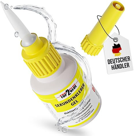 Sekundenkleber Gel für Keramik & Porzellan extra stark – XXL 50 g Superkleber – spülmaschinenfest, hitzebeständig – Spezialverschluss - wetterfest + spaltfüllend Cyanacrylat(CA) Kleber für Keramik
