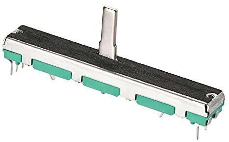 sourcing map 5Stk Fader Variabler Widerstände Mischer mit Knöpfen 60mm Gerade Rutsche Potentiometer Doppelkanal Linear potentiometer A10K Ohm