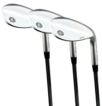 Detroit Golf Co. Premium smidd herr golf kil fräsad yta – 52, 56, 60 grader – fräst yta – 3 klubbset