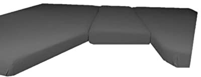 EXKLUSIV HEIMTEXTIL Jersey Spannbettlaken für Wohnmobile Heckbett 3-teilig 2 Längsbetten + 1 Mittelteil 100% Baumwolle Öko - Tex Zertifiziert, Markenqualität, Steghöhe 20 cm, Anthrazit