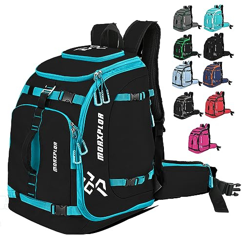 MORXPLOR Ski Boot Bag - 65L Padded, Waterproof Ski Travel Backpack for Gear & Accessories