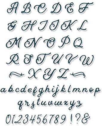 Sizzix Thinlits Stanzschablone Scripted Alphabet