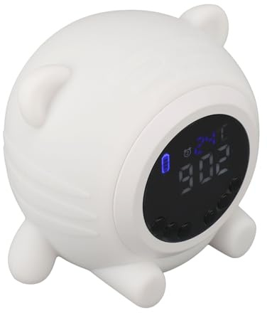 Réveil à Bruit Blanc avec Batterie Rechargeable, Conception en SiliconeRechargeable pour Adultes, Enfants et Bébés