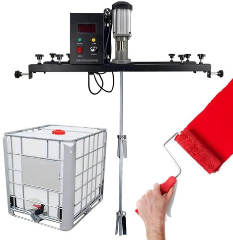Pneumatic 1 Ton Tank Mixer Machine - IBC Air Agitator Paint Mix Tool with Free Speed Adjustment up to 3000 RPM for Cement, Plaster, and Fodder Stirring