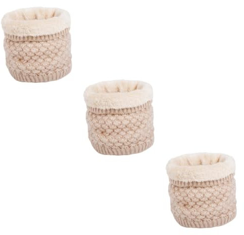 SOIMISS 3st Latzschal Warm Halten Kinderschals Damenschal Verdickungsschal Winterhalswärmer Klobiger Warmer Schal Für Mädchen Winterhalstuch Warm Halten Hals Wärmer Schals Für Frauen Beige