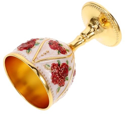 PRETYZOOM Copa De Vino Vintage Diseño Elegante Cáliz De Metal Para Para Casa y Bar