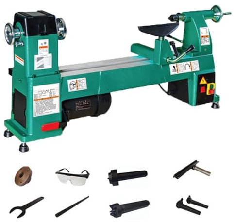 1000W 12.5 * 20 Wood Lathe, 350/850/1450/2150/2750/3450RPM ​​Woodworking Variable Lathe, Suitable for Woodworking Beginners to Turning Various Wooden Crafts