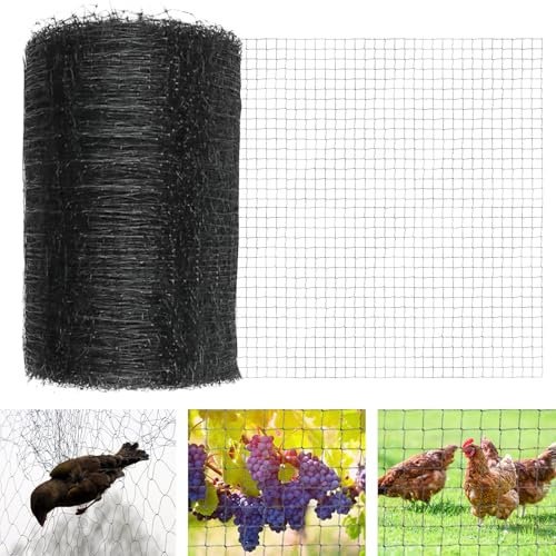 Filet de protection contre les oiseaux - 15 m x 15 m - Filet pour plantes - Pour enclos à volailles - Filet de jardin - Convient pour la protection des arbres fruitiers, balcons et légumes - Maille de