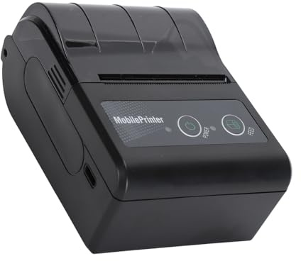 Fockety Belegdrucker, 48-mm-USB-Netzwerk-POS-Drucker, Geräuscharmer Druck, Kabellos, Einfach Anzuschließen, Restaurant-Küchendrucker, Mini-Ticketdrucker für ESC POS