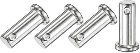 M METERXITY 4-Pack Single Hole Clevis Pins, M10 x 25mm 304 Stainless Steel Flat Head Clevis Pins for Mechanical Linkage/Fixed Parts/Ship Rigging, Link Hinge Pin Reusable