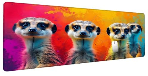 Alfombrilla Ratón XXL 800x300mm Lindo Alfombrilla Gaming Animal, Mouse Pad Tapete Escritorio Protector Bordes Cosidos Base de Goma Antideslizante, Alfombrilla Raton Mouse Pad Gaming Regalos Hombre I-9