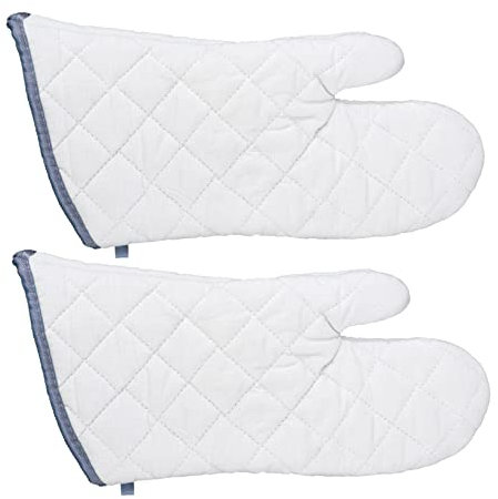 PRETYZOOM Ofenhandschuhe Aus Polyester Hitzebeständig Für Kochen Backen Grillen rutschfest Groß Mit Handschutz