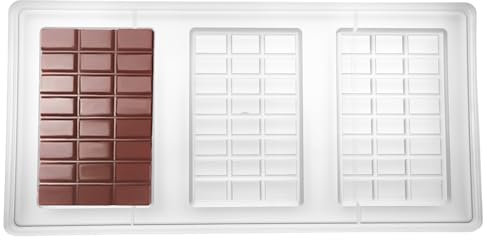 Molde de chocolate de policarbonato con 3 huecos, resistente Dubai molde para chocolate, fácil de limpiar, molde de chocolate para caramelos de chocolate (B)