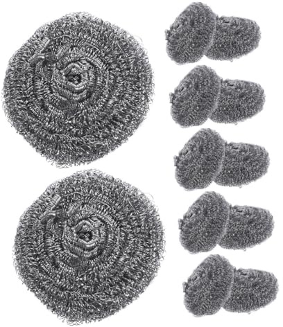 SOLUSTRE 20 piezas Unidades Estropajos Inoxidable para Limpieza de Ollas Resistentes y Duraderos para Utensilios de Cocina Esferas Metálicas de Fregado Eficaz