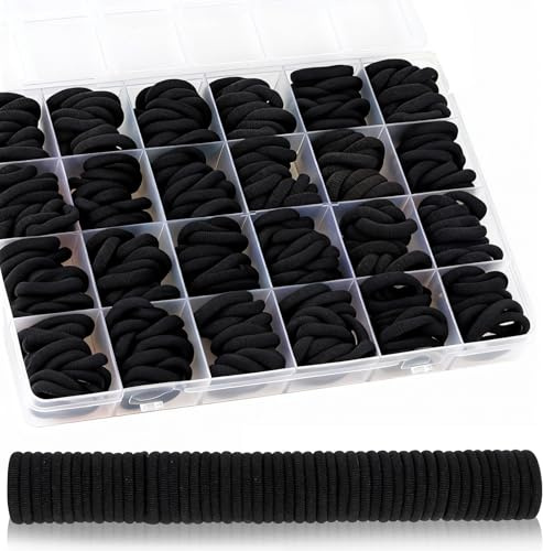 364 gomas para el pelo para niñas, pequeñas, sin costuras, para bebé, color negro, para bebés y niños
