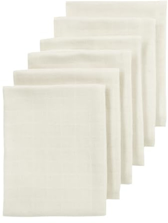 MEYCO Mullwindeln 6er Pack 70x70cm Musselin Spucktücher Nature | 100 % weiche Baumwolle - Oeko Tex zertifiziert - saugfähig, hautfreundlich & schnelltrocknend