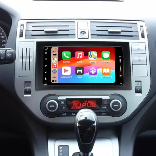 4+64G Double Din Radio for Ford Kuga 2009 2012 with Wireless Carplay Android Auto, 7 inch Touchscreen Bluetooth Upgrade Stereo DSP GPS Navi Android 14 WiFi Backup Camera Mirror Link FM/RDS SWC