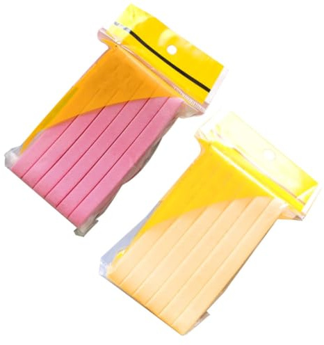 Esponjas Limpiadoras Faciales de Pva, 8, 5x0, 8cm, 2 Bolsas | Rosa y Amarillo, Buena Elasticidad, Retira Exceso de Grasa, Piel, para Limpiar el Rostro
