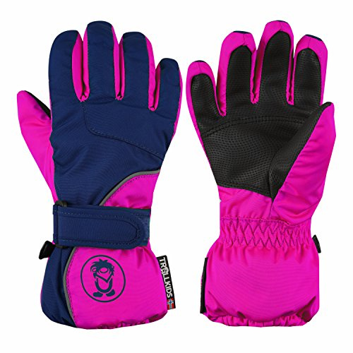 Trollkids Kids Troll Glove | Wasserdicht und atmungsaktiv, Weiches Fleece-Innenfutter, Gummierte Handflächen, Verbindungsclip