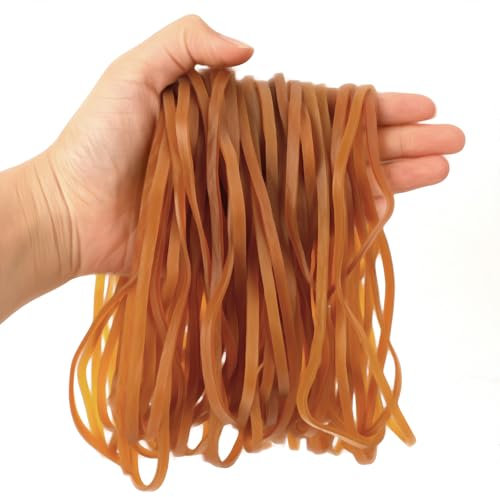 100 Pieces Large Rubber Bands, Heavy Duty Elastic Bands Long Thick Rubber Bands for Money Office Home School Supplies(20cm Length, 4mm Width)