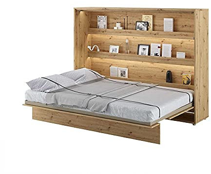 Schrankbett LENART Wandklappbett 140x200 BED CONCEPT Horizontal Eiche