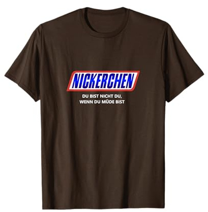 Sleeping Designs - Für Faultiere & Morgenmuffel | Witziges Schlaf & Nachthemd, Pyjama Schlafanzug T-Shirt (Unisex, Kurzarm, S, Brown)