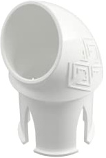 Pooldüse passend für INTEX Stahlrahmenpools, abgewinkelt für bessere Umwälzung und Reinigung (Kunststoff, Weiß, für Pools mit Schlauchanschluss 32mm)