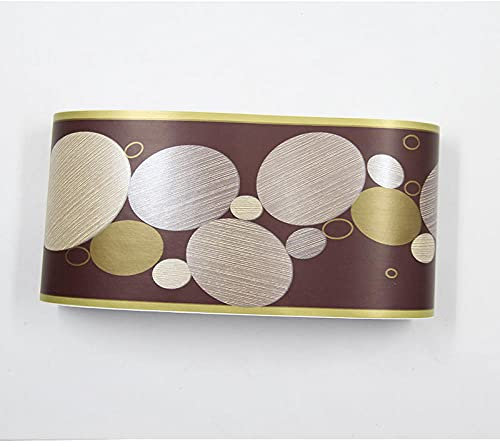 Tapetenbordüre selbstklebend Braun PVC Sockelleiste Dekorative Bordüre Selbstklebende Home Bordüre Küche Tapetenbordüre selbstklebend für Badezimmer Wohnzimmer 10X900CM