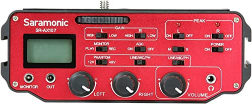 Saramonic XLR Shotgun Kondensatormikrofon mit 2-Kanal XLR Audio Adapter für DSLR Kameras Bundle (2 Stück)