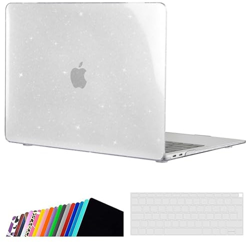 iNeseon Hülle Kompatibel mit MacBook Air 13 Zoll (A2337 M1 A2179 A1932), Case Cover Hartschale Schutzhülle + Tastaturschutz für MacBook Air 13 Retina 2018-2021, Klar Glänzend