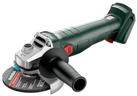 metabo Akku-Winkelschleifer W 18 L 9-125, 18V Trennschleifer, 125 mm | Kompakte 18V Schleifmaschine ohne Akku und Ladegerät, Überlastschutz, CAS System, inkl. Schutzhaube und Zusatzhandgriff