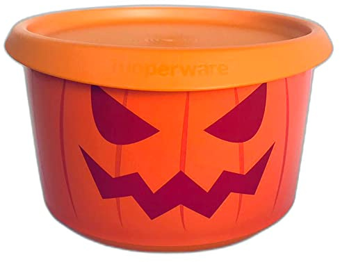 Tupperware Bingo 940 ml orange Halloween Motiv Kaffee Zucker Trockenvorrat Vorrat Dose Müsli Box Behälter