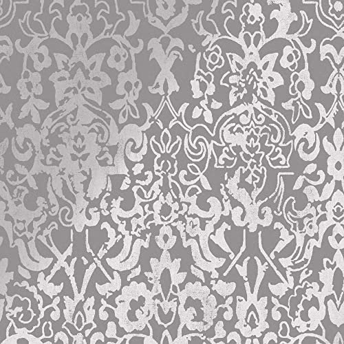 Next MAJESTIC DAMASK Grau Vliestapete 10mx52cm | | Einfach anzubringen und zu Entfernen 1005 x 52