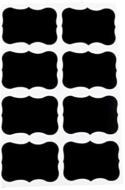 Autocollants étanches pour tableau noir - Étiquettes autocollantes pour bouteilles - Marqueurs pour pots à épices, pots en verre, étiquettes pour tableau noir