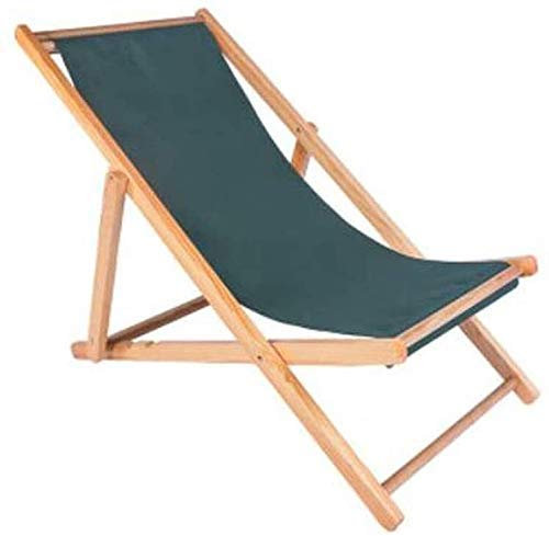 GGZONE Klappbarer Liegestuhl, Holz, klappbarer Liegestuhl, Siesta, Chaiselongue, zusammenklappbarer Liegestuhl für Balkon, Strand, Sonnenliege, Schwerkraft, klappbarer Liegestuhl Beautiful Scenery
