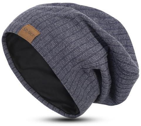 Stynice Slouch Beanie Mütze Herren Winter - Leichte Atmungsaktiv Wintermütze für Herren Damen - Dünn Mütze aus Jersey Baumwolle mit Elasthan-Anteil, Einheitsgröße